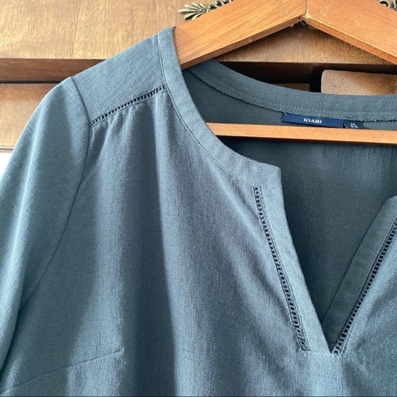 Dress marine blue 14 Kiabi short sleeves pit to pit 22 - Picture 2 of 4